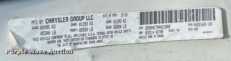 image for item NP9757 2010 Dodge Charger