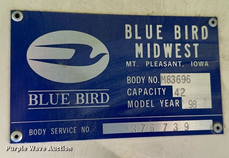 image for item NP9760 1998 Blue Bird  school bus