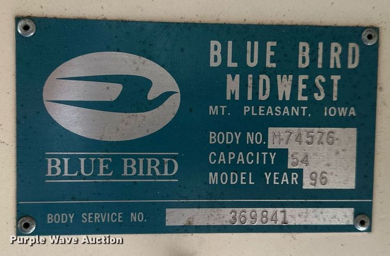 image for item NP9787 1996 International 3800  school bus