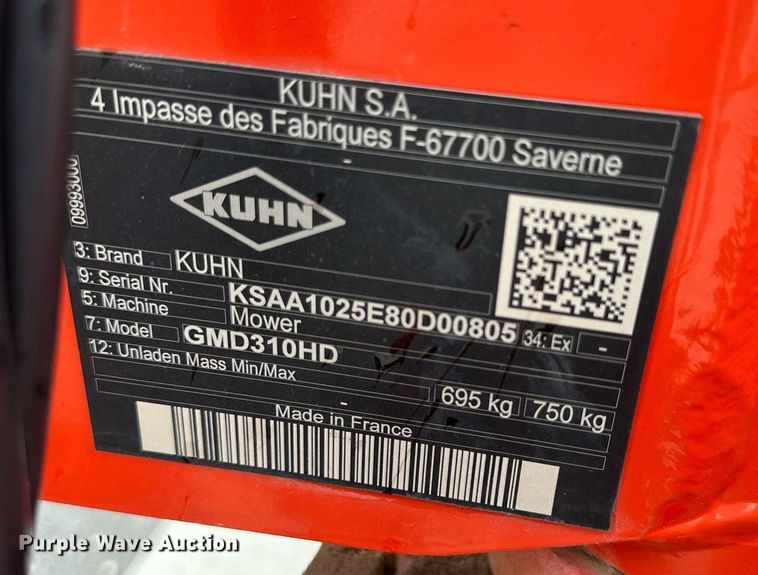 image for item NP9791 Kuhn GMD310HD  disc mower