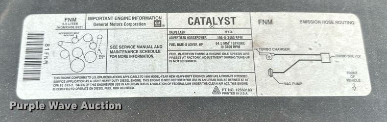 image for item NP9807 1998 GMC Savana G3500  school bus