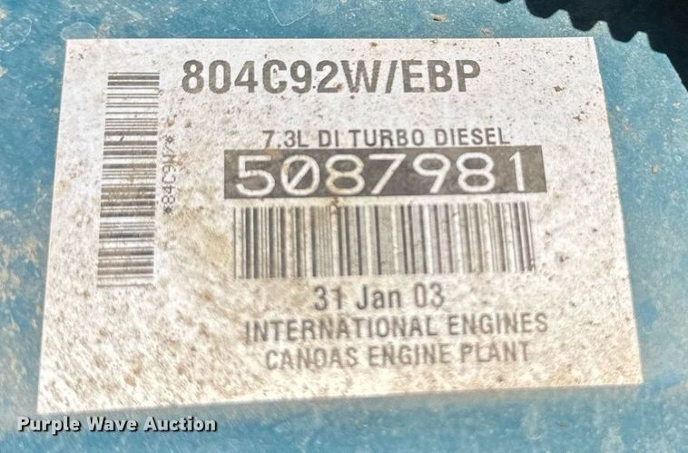 image for item NY9263 2004 International 3000  school bus