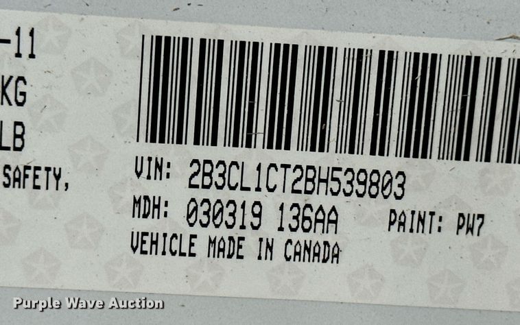 image for item NY9273 2011 Dodge Charger Police