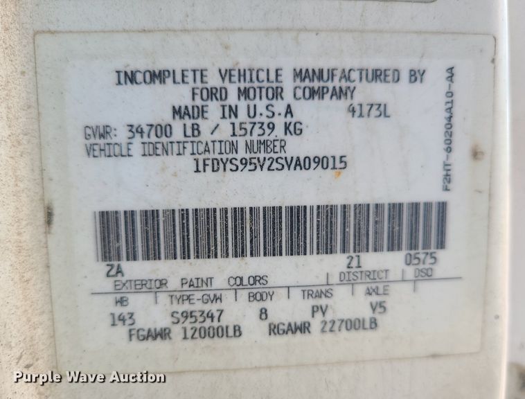 image for item BR9806 1995 Ford L8000  applicator truck