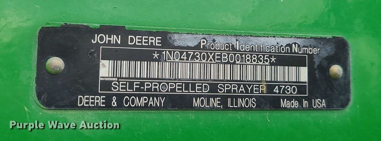 image for item BR9807 2012 John Deere 4730  sprayer