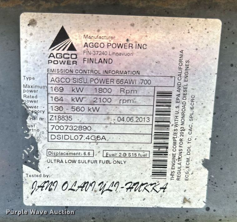 image for item DI7871 2014 Massey Ferguson WR9770  swather / windrower