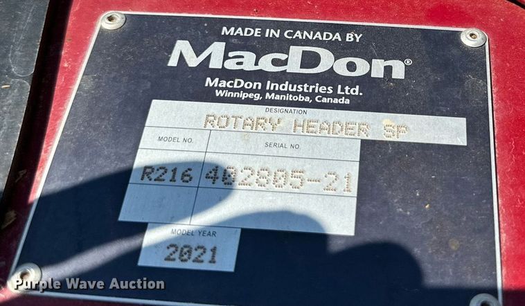 image for item DN4670 2021 MacDon M1240  swather / windrower