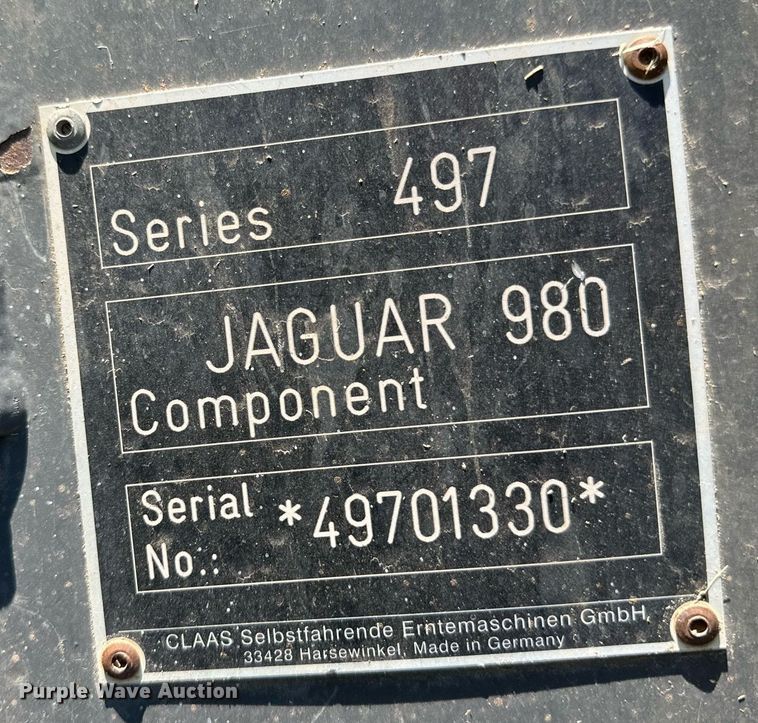 image for item DN4671 2016 Claas Jaguar 980  PRWD forage harvester