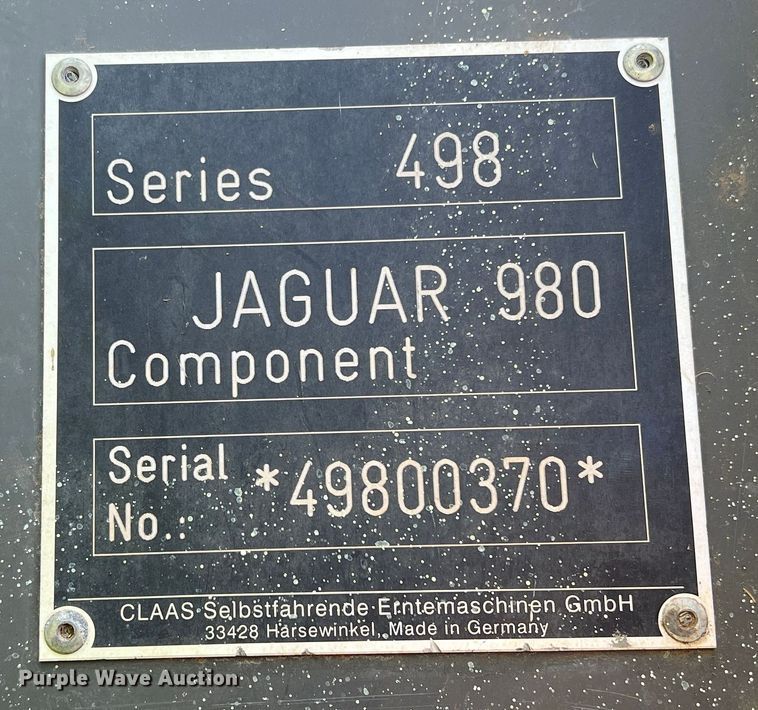 image for item DN4673 2017 Claas Jaguar 980  PRWD forage harvester