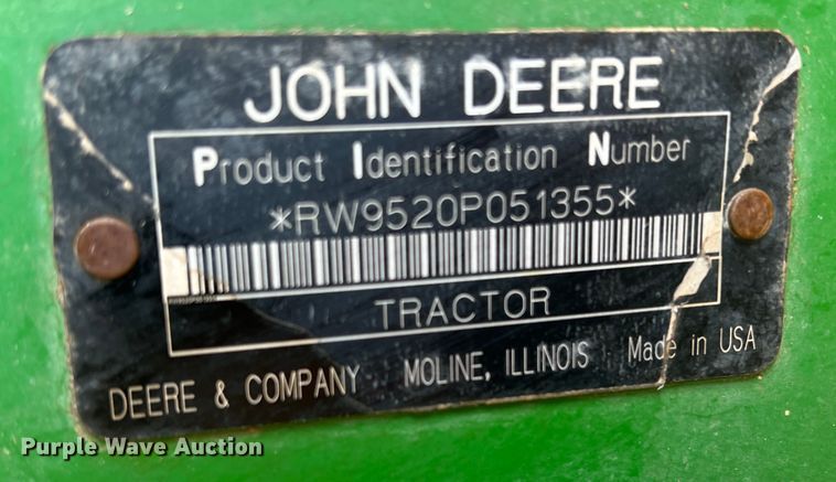 image for item DN4674 2007 John Deere 9520  4WD tractor