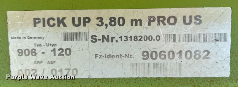 image for item DN4685 Claas 380  pickup head