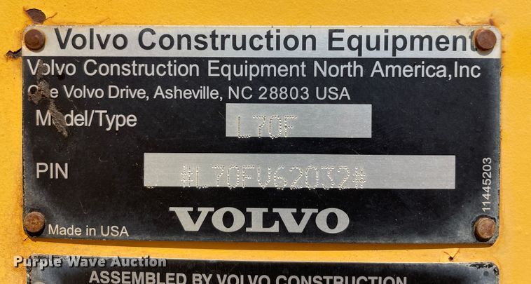 image for item DN4695 2007 Volvo L70F  wheel loader