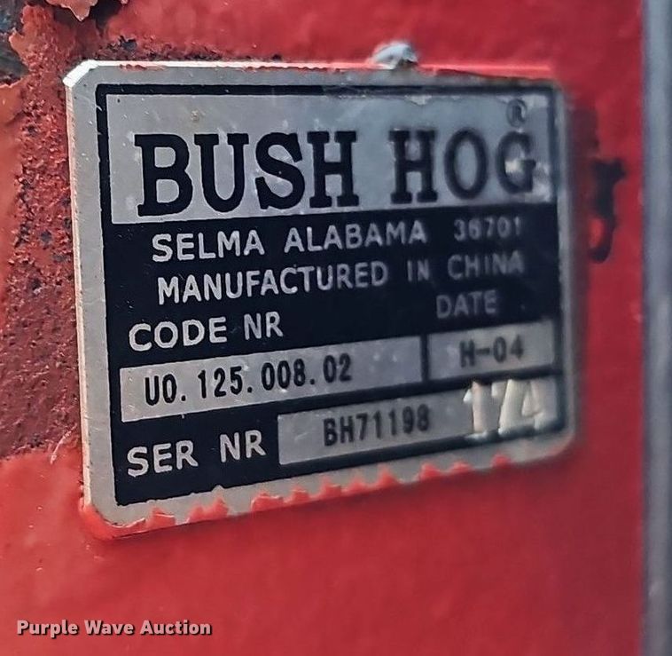 image for item DO2803 2004 Bush Hog 2615 Legend  batwing rotary mower