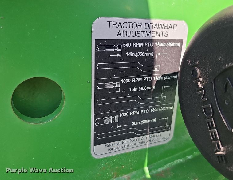 image for item DO2851 John Deere MX15 batwing rotary mower