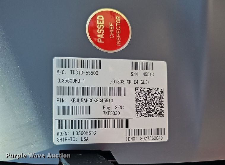 image for item DO2854 Kubota L3560 HST  tractor