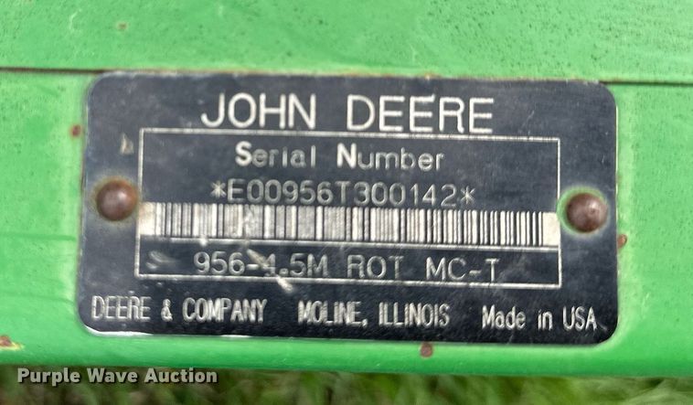 image for item DO5147 John Deere 956  swather / windrower