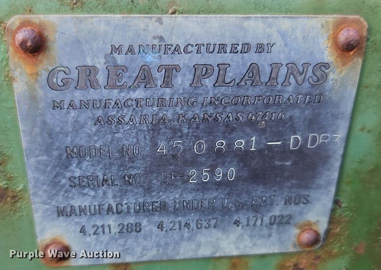 image for item DQ1756 Great Plains 450881-DDR3  grain drill
