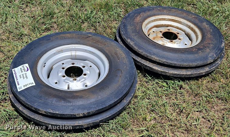 image for item DQ1759 (2) Harvest King Ag Grip 7.50-16 tires and wheels