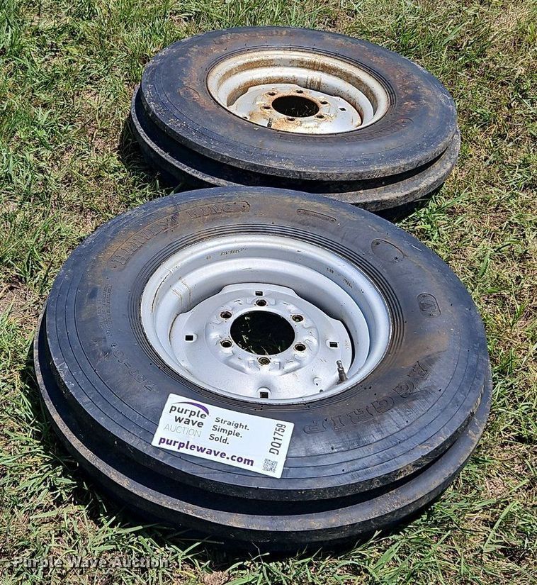 image for item DQ1759 (2) Harvest King Ag Grip 7.50-16 tires and wheels