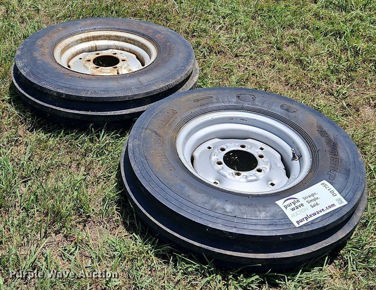 image for item DQ1759 (2) Harvest King Ag Grip 7.50-16 tires and wheels