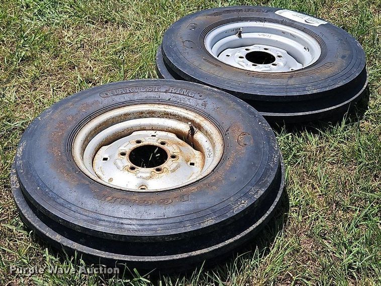 image for item DQ1759 (2) Harvest King Ag Grip 7.50-16 tires and wheels