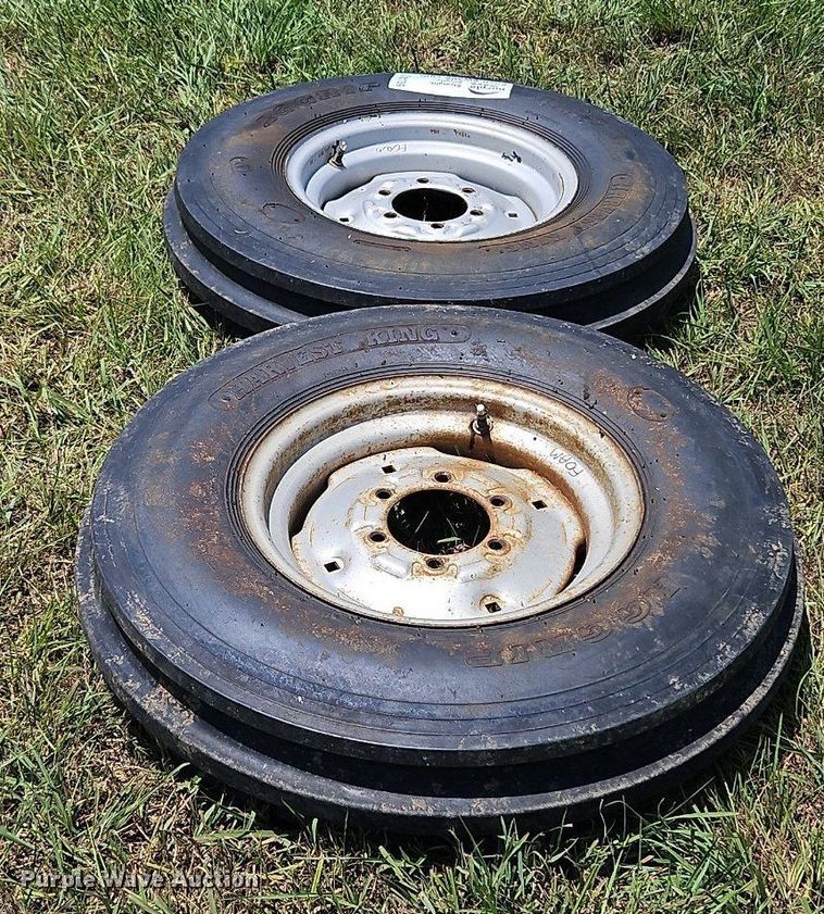 image for item DQ1759 (2) Harvest King Ag Grip 7.50-16 tires and wheels