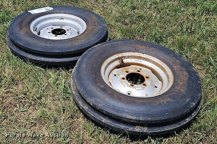 image for item DQ1759 (2) Harvest King Ag Grip 7.50-16 tires and wheels