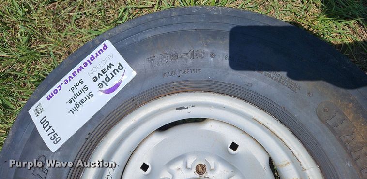 image for item DQ1759 (2) Harvest King Ag Grip 7.50-16 tires and wheels