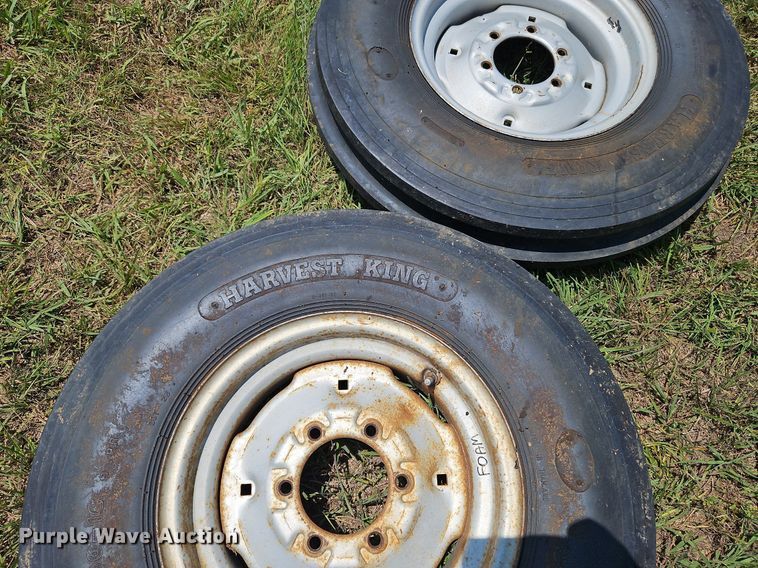 image for item DQ1759 (2) Harvest King Ag Grip 7.50-16 tires and wheels