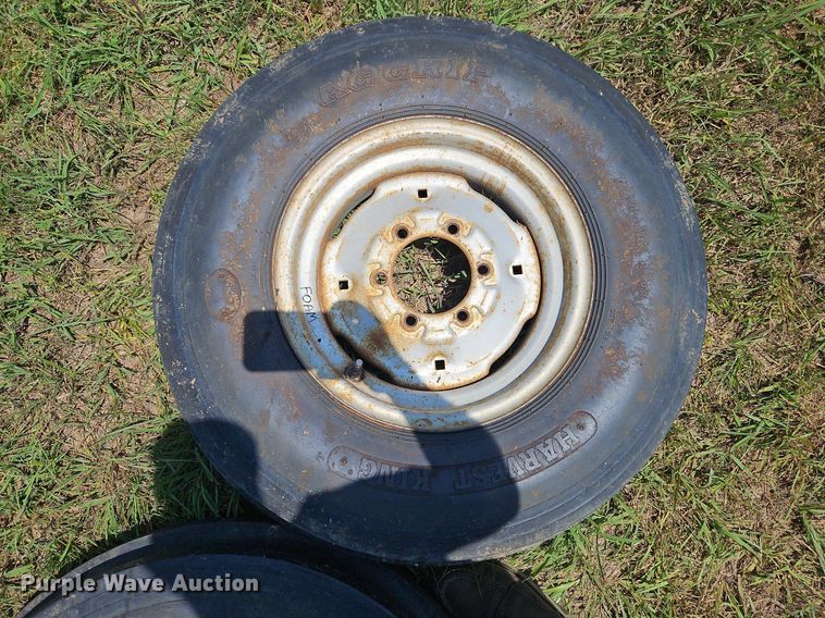 image for item DQ1759 (2) Harvest King Ag Grip 7.50-16 tires and wheels