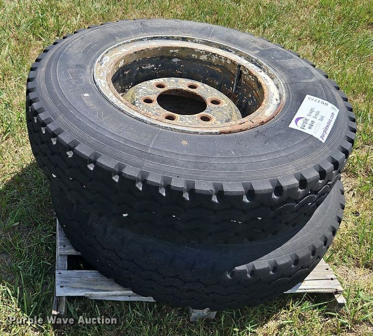 image for item DQ1773 (2) General Ameri MSL 9.00R20 tires and wheels