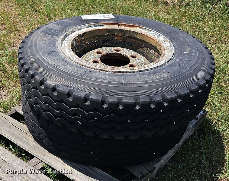 image for item DQ1773 (2) General Ameri MSL 9.00R20 tires and wheels