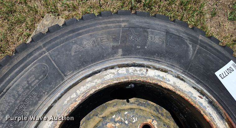 image for item DQ1773 (2) General Ameri MSL 9.00R20 tires and wheels