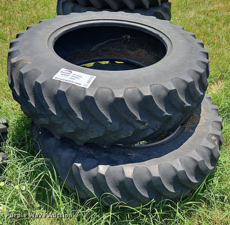 image for item DQ1775 (2) Firestone Radial All Traction FWD 14.9R30 tires