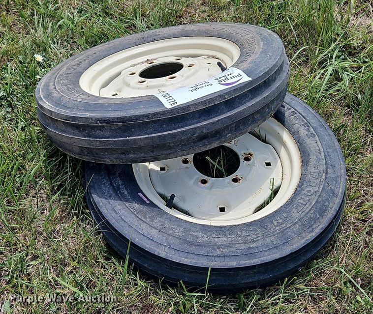 image for item DQ1778 (2) Harvest King 5.00-15 tires and wheels