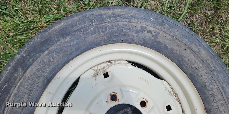 image for item DQ1778 (2) Harvest King 5.00-15 tires and wheels
