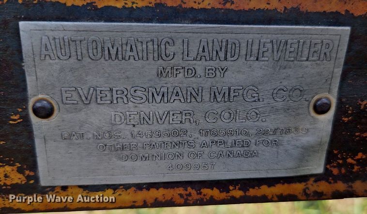 image for item DQ1783 Eversman 289  land leveler