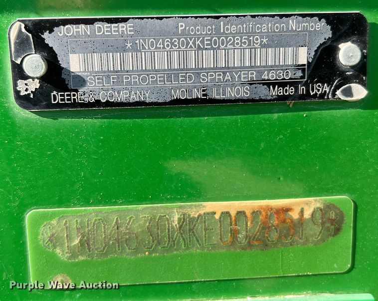image for item II9213 2014 John Deere 4630  sprayer