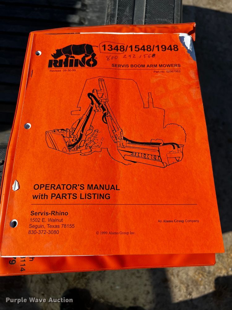 image for item LF9321 Rhino 1348  side boom rotary mower