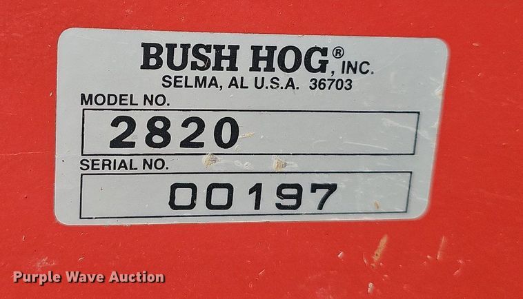 image for item LW9773 Bush Hog 2820  batwing rotary mower