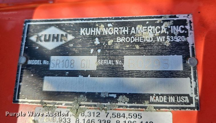 image for item LW9778 Speedrake SR108 GII  hay rake