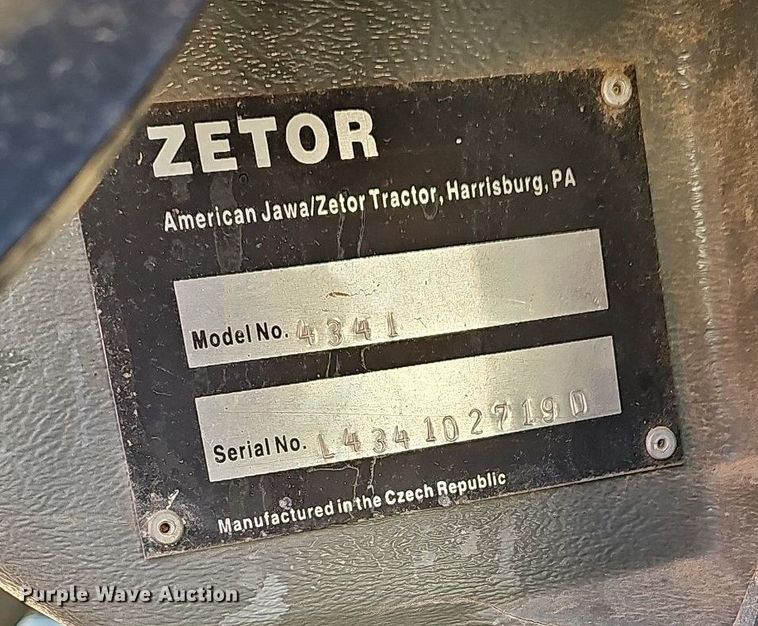 image for item LW9781 Zetor 4341  MFWD tractor