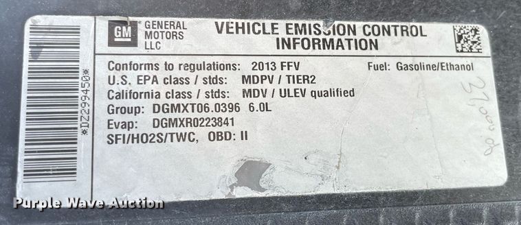 image for item ME9934 2013 Chevrolet Silverado 2500HD  bale bed pickup truck