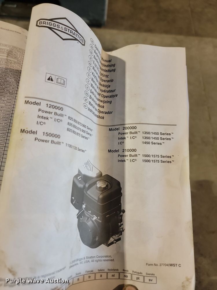image for item ML9488 Briggs and Stratton 900 Intek Series  pump
