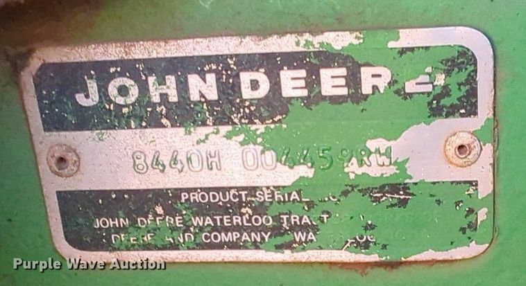 image for item MY9392 1981 John Deere 8440  4WD tractor