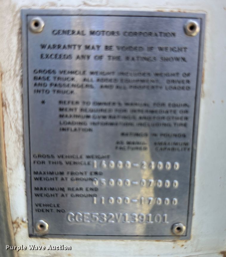 image for item NE9034 1972 Chevrolet C50  grain truck