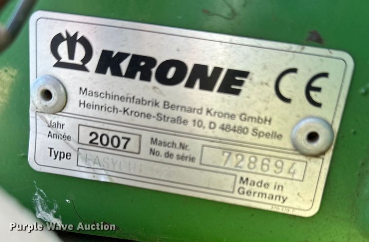 image for item OC9042 2007 Krone Easycut 320  disc mower