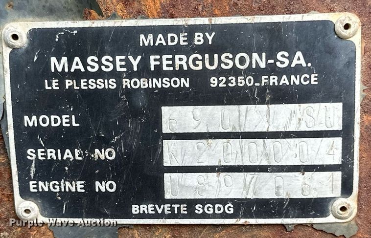 image for item OC9080 1983 Massey Ferguson 690  tractor