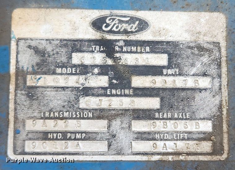 image for item OK9564 1969 Ford 5000  tractor