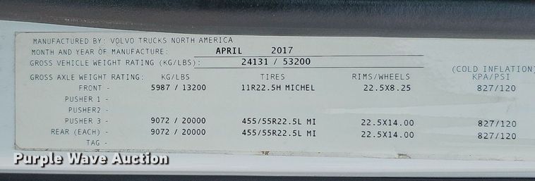 image for item DO2813 2018 Volvo VNL  semi truck